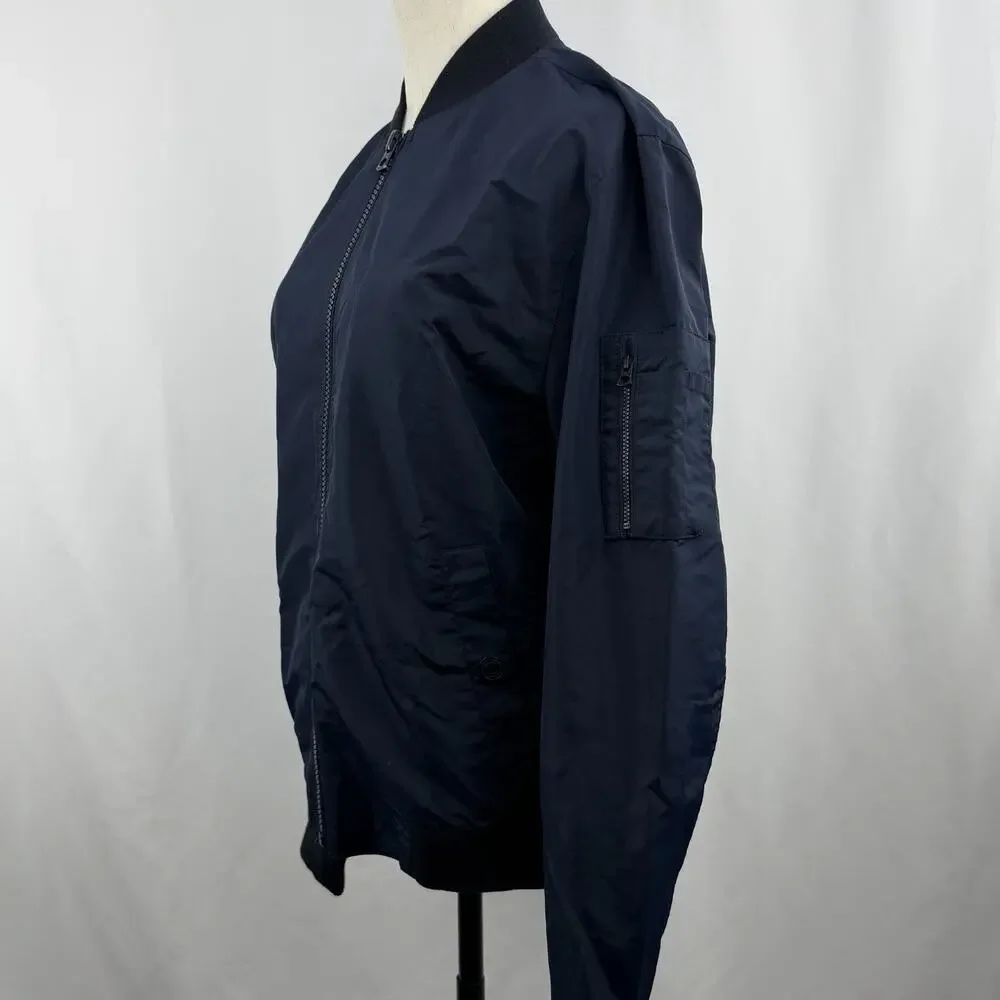 Lucky Brand Men’s Lightweight‎ Bomber Jacket Navy Mesh Lined Size Medium